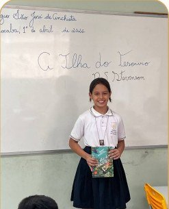 Aluna em sala de aula